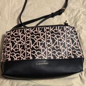 Calvin Klein Black and Pink Crossbody Bag